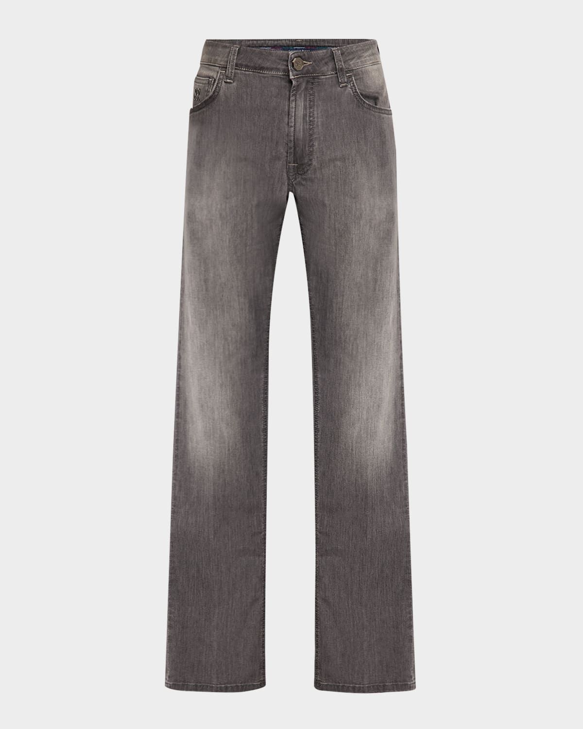 Men & apos;s Grey-Wash Slim Fit Jeans