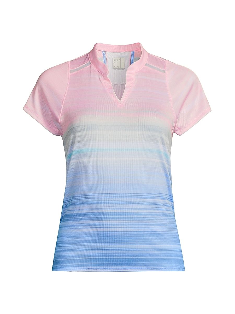 Women's Linen Vision Ruche Short-Sleeve Top - Peri - Size XL