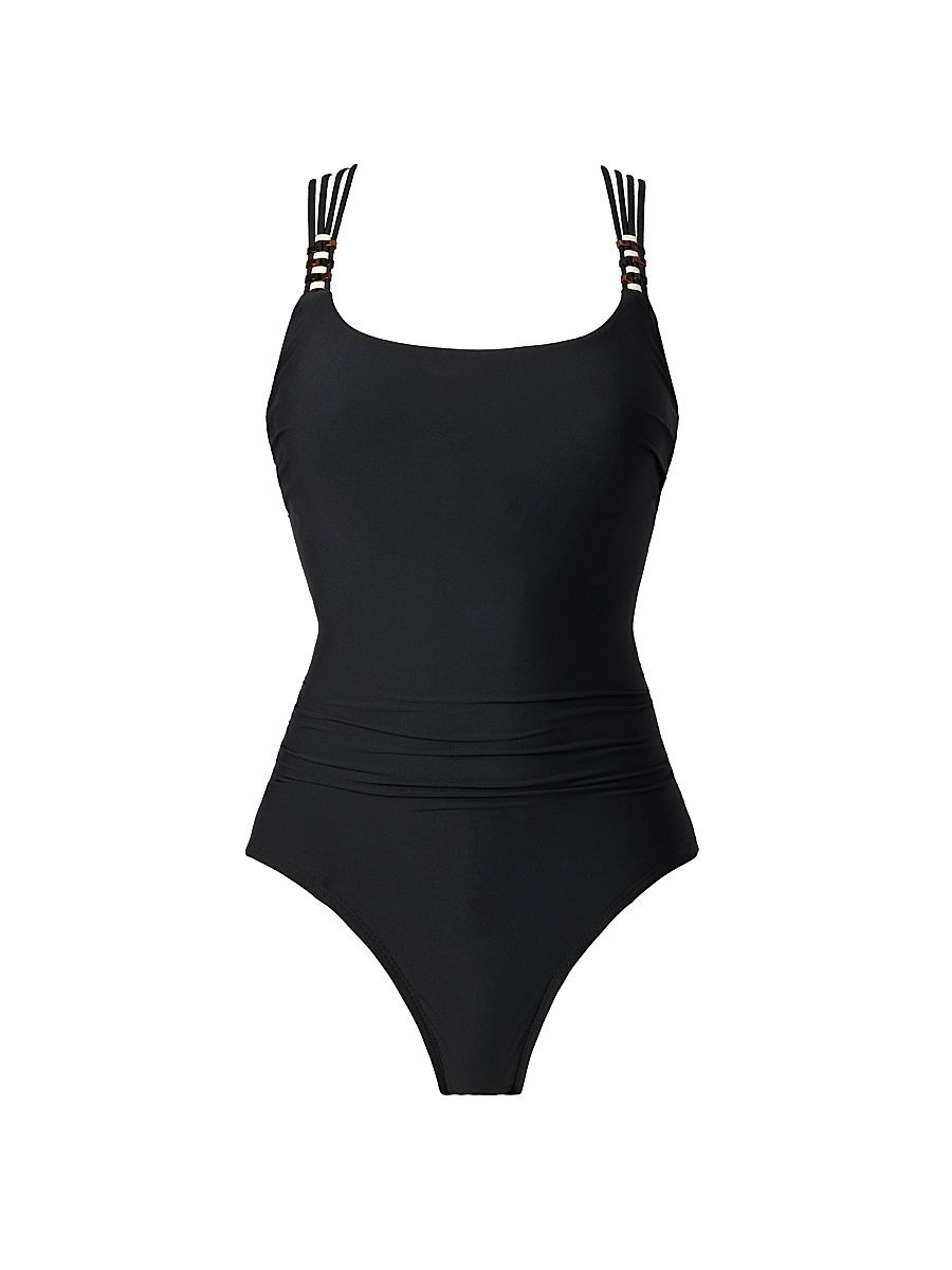 Women's Solid Rene One-Piece Swimsuit - Black - Size 16