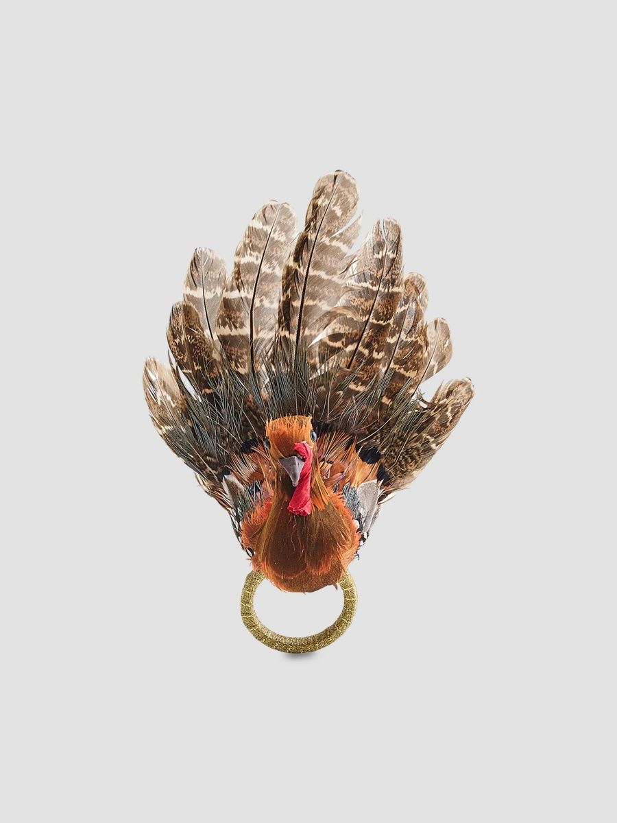 Kim Seybert Gobble Feather Turkey Napkin Ring