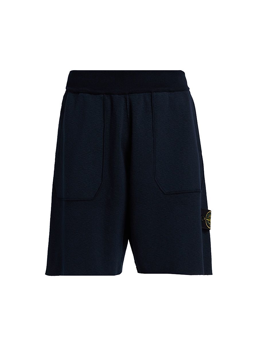 Men's Cotton-Nylon Knit Shorts - Navy Blue - Size XXL