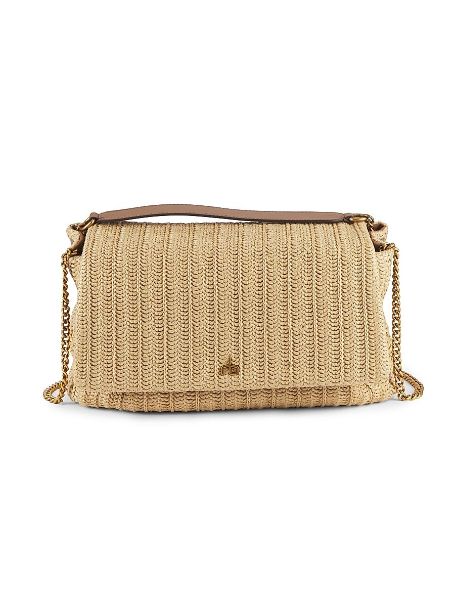 Women's Chelsea Large Raffia Shoulder Bag - Natural