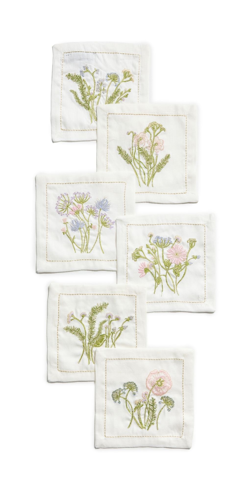 Kim Seybert Meadow Cocktail Napkins Set of 6 Multi One Size