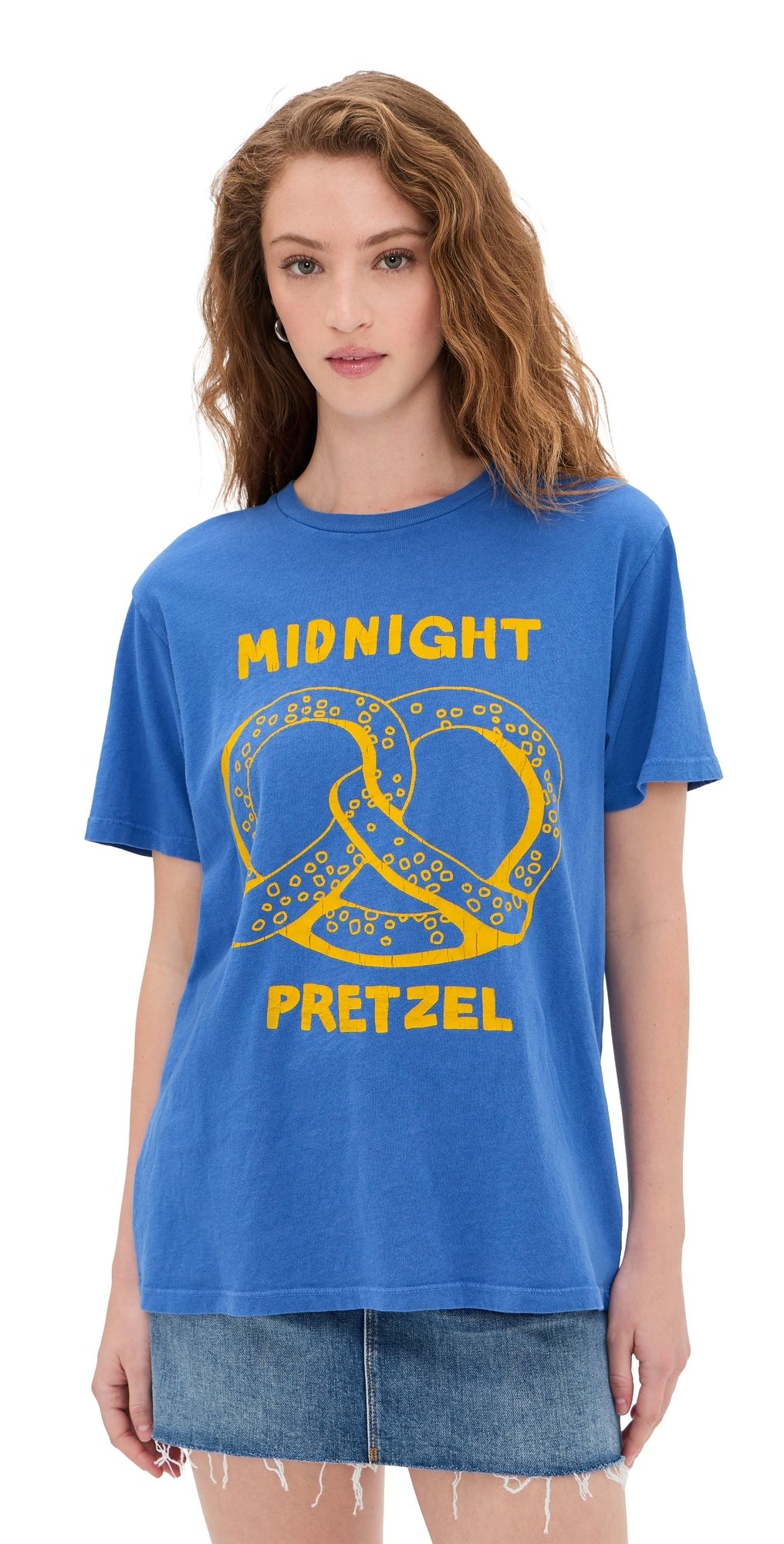 MOTHER The Rowdy T-Shirt Midnight Pretzel S