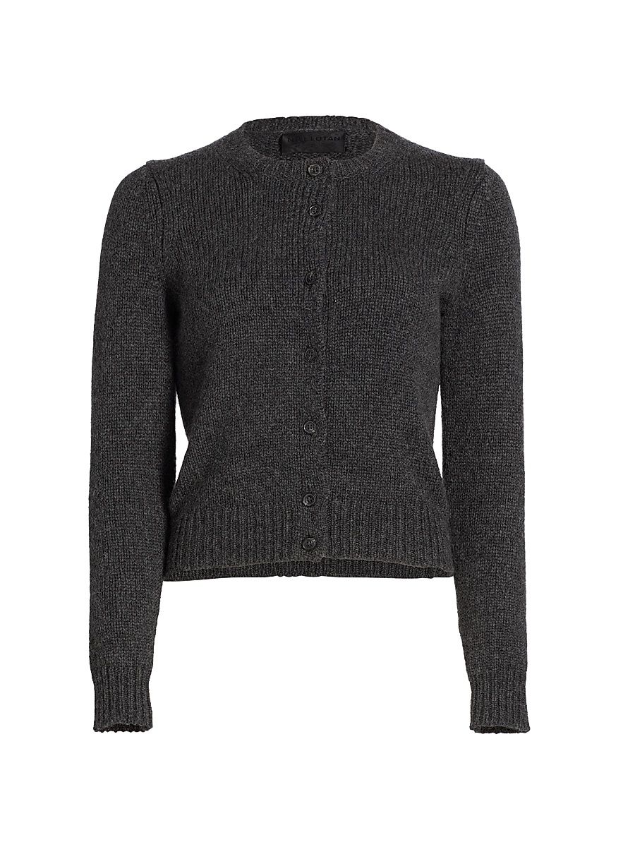 Women's Saskia Cashmere Cardigan - Charcoal - Size Medium