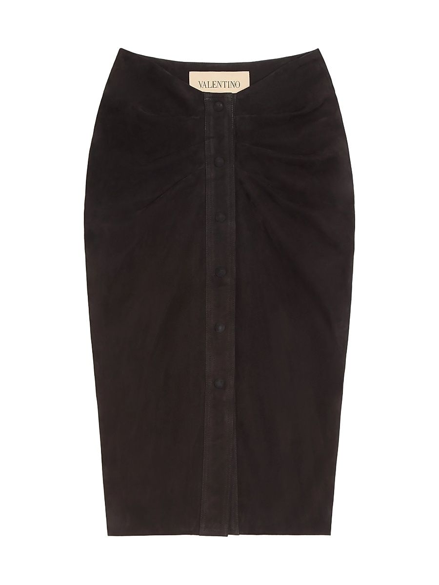 Women's Suede Skirt - Black - Size 8