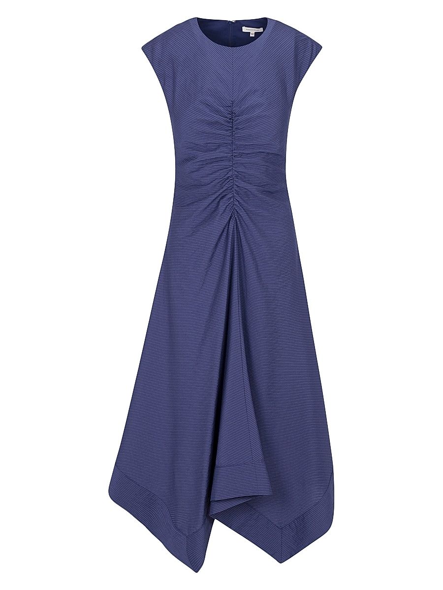 Women's Allegra Stripe Midi-Dress - Navy - Size 10