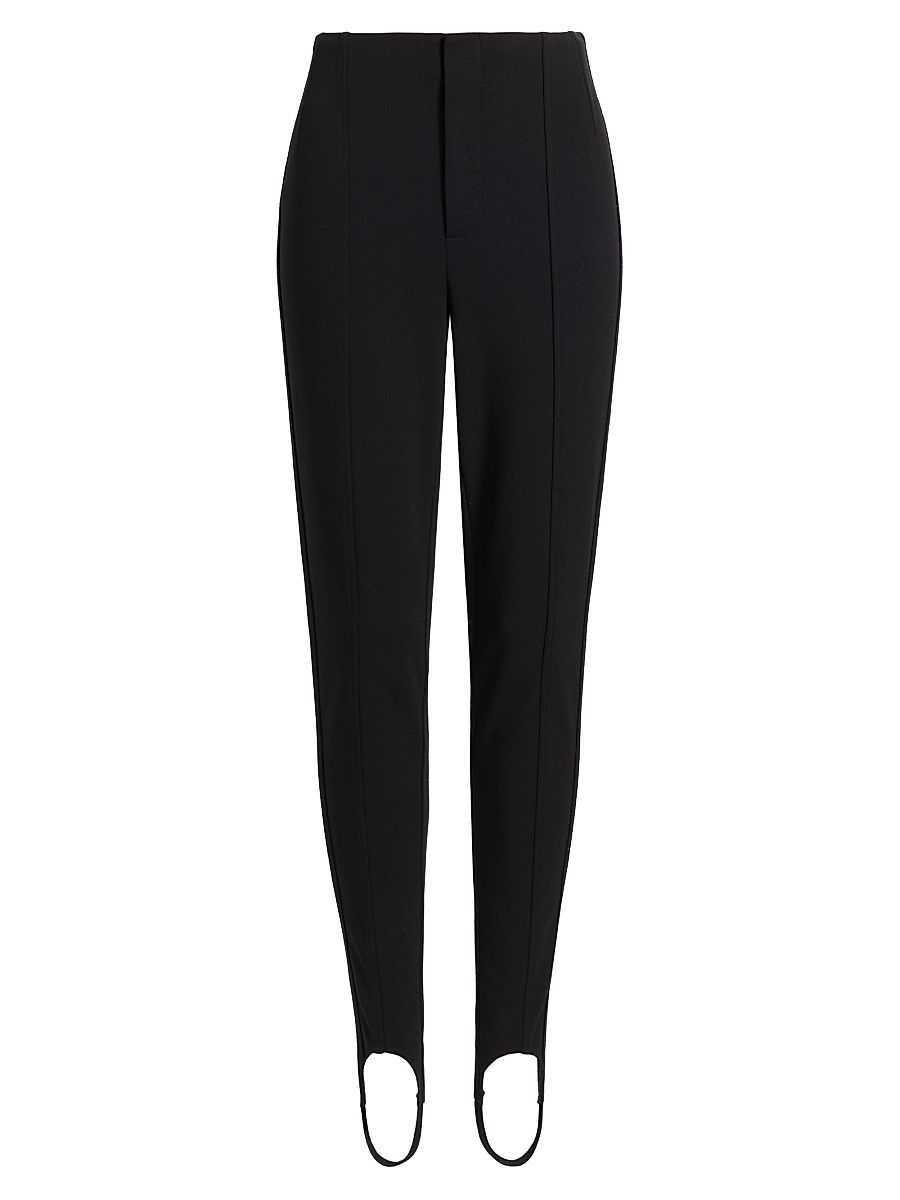 Women's Jessamine Crêpe Knit Stirrup Pants - Black - Size 14