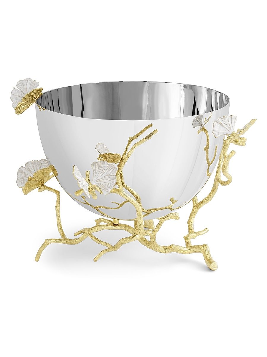 Butterfly Ginkgo Bowl - Gold - Size Small