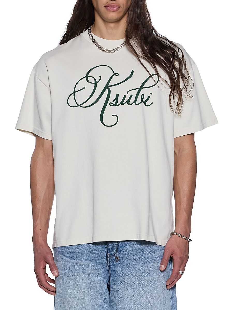 Men's Logo Cotton Jersey Oversized T-Shirt - White - Size XXL