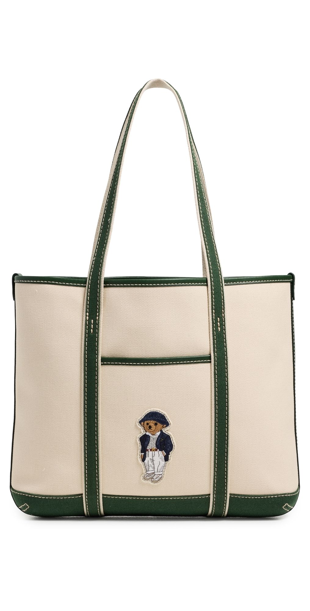 Polo Ralph Lauren Small Shaped Polo Bear Tote Bag Ecru/Juniper One Size