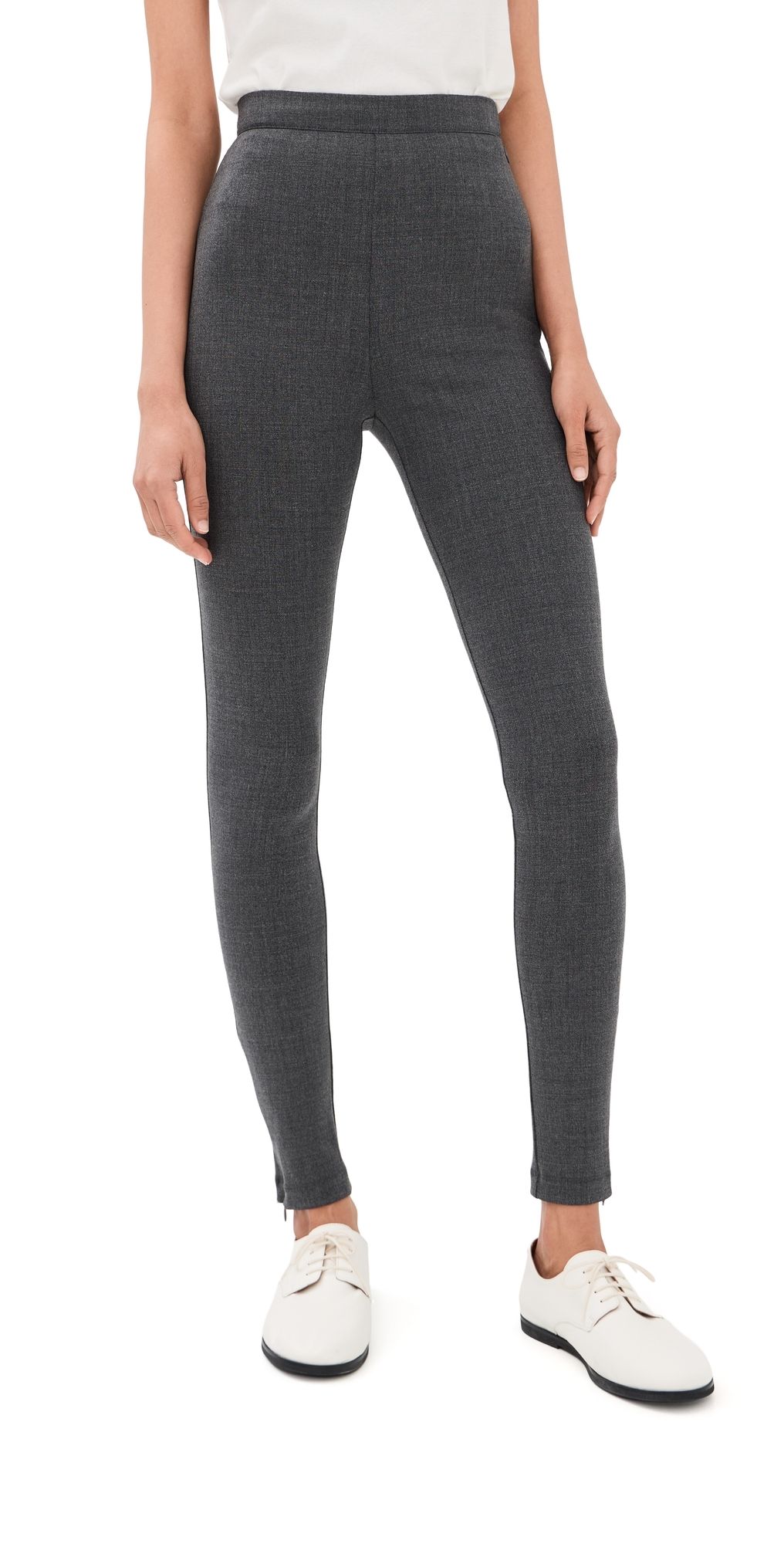 Jil Sander Stretch Wool Tailored Leggings Asphalt 38