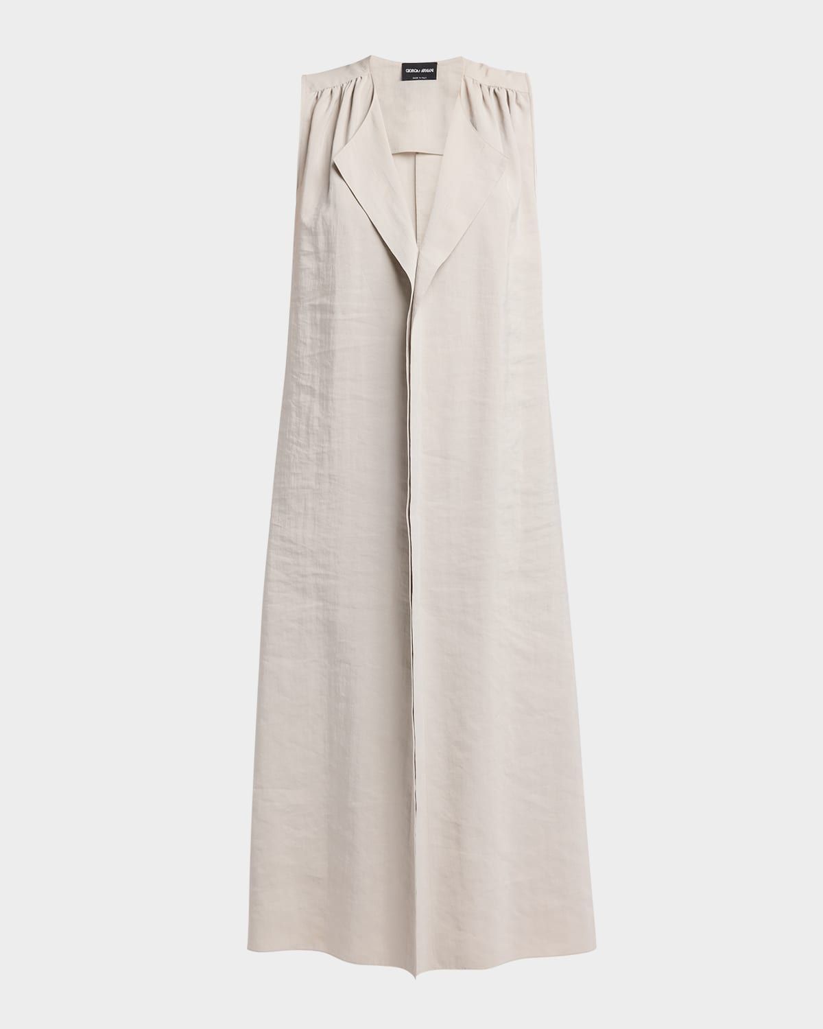 Sleeveless Silk Maxi Shirtdress