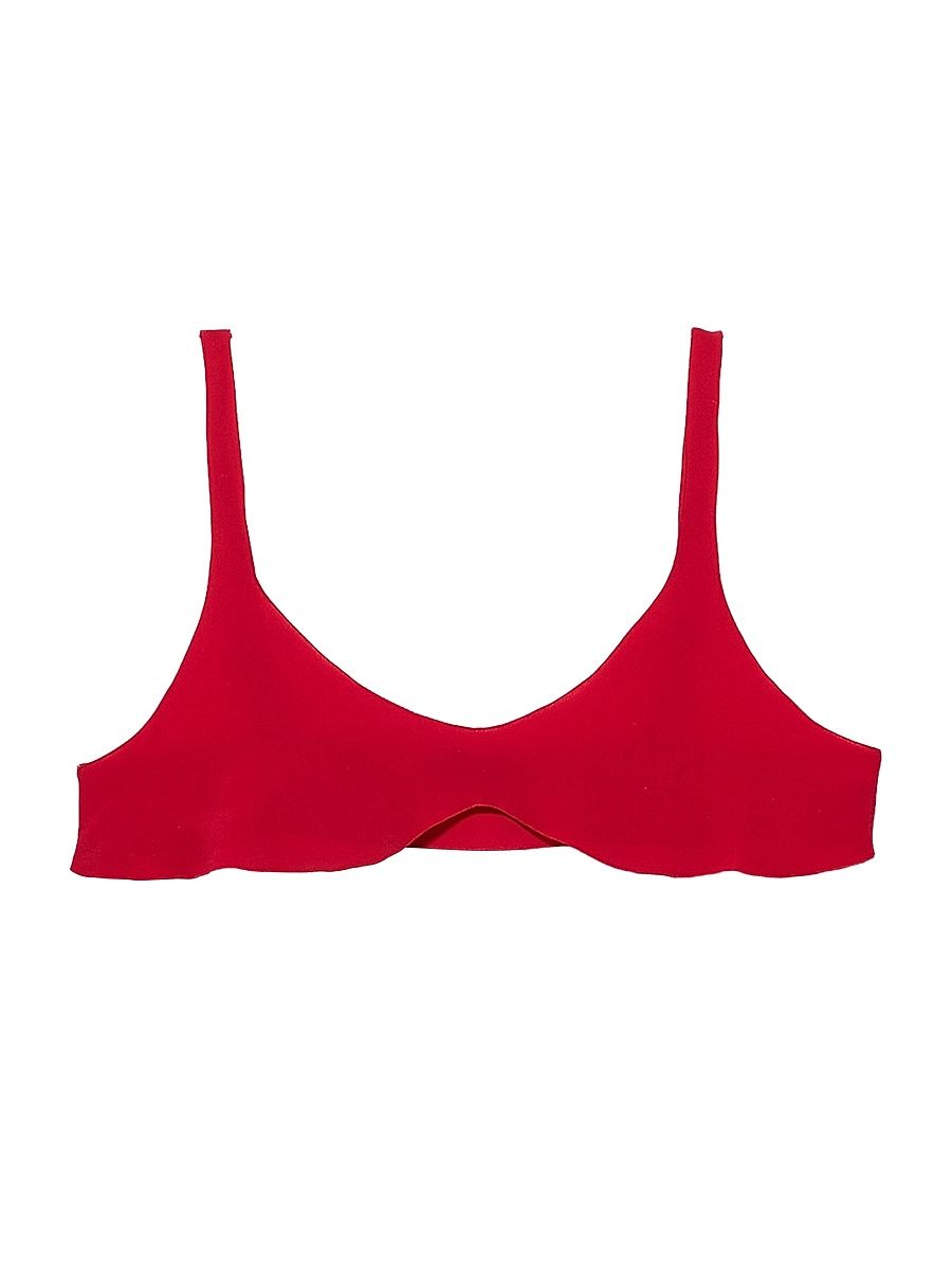 Women's Crepe De Chine Top - Red - Size 0
