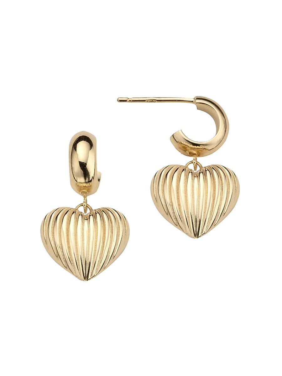 Women's Chara 18K-Gold-Plated Huggie Earrings - Yellow Gold Plated Silver