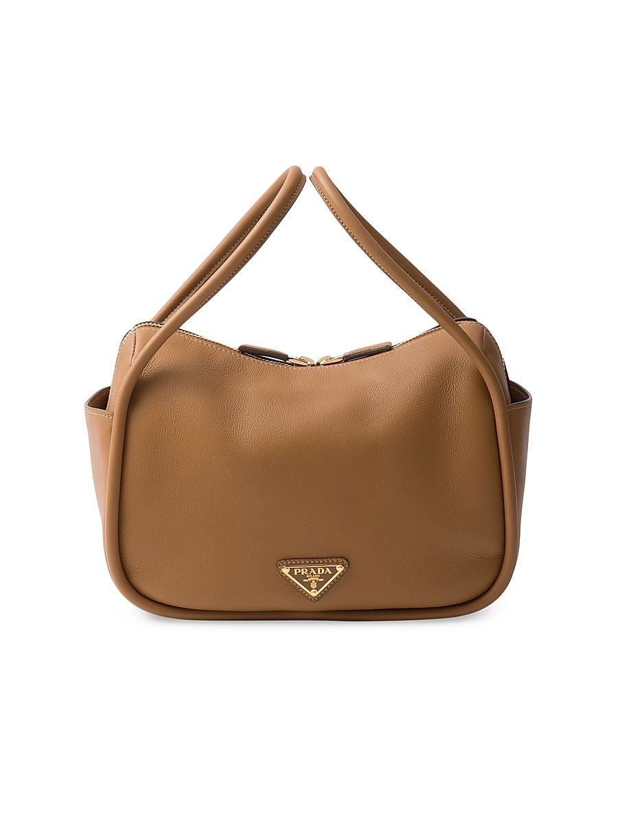 Women's Darling Leather Top Handle Bag - Brown