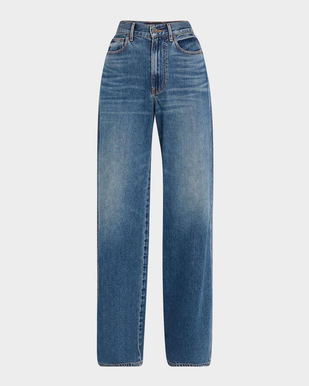 Kasey Mid-Rise Wide-Leg Jeans