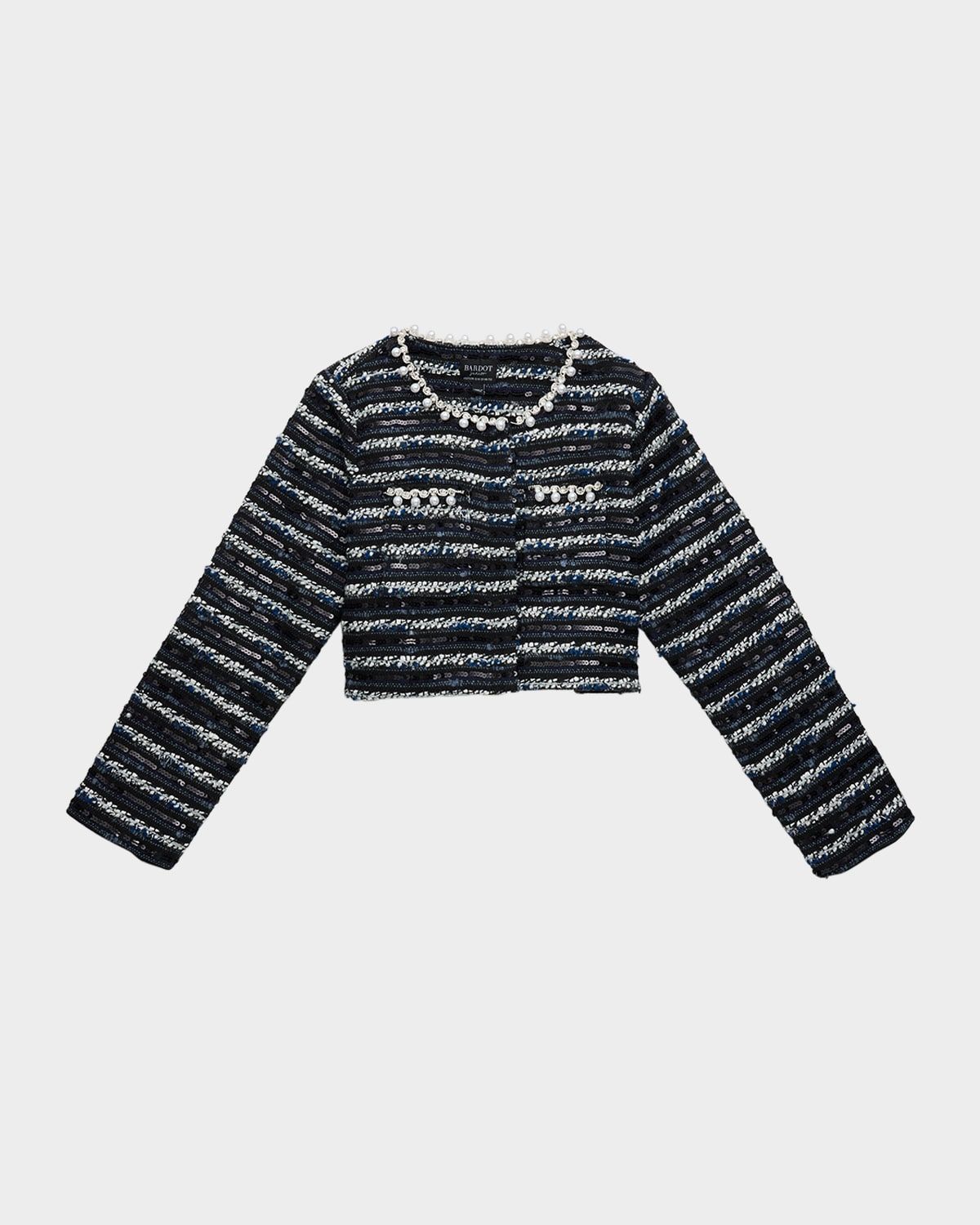 Girl & apos;s Lana Cropped Boucle Jacket, Size 4-14