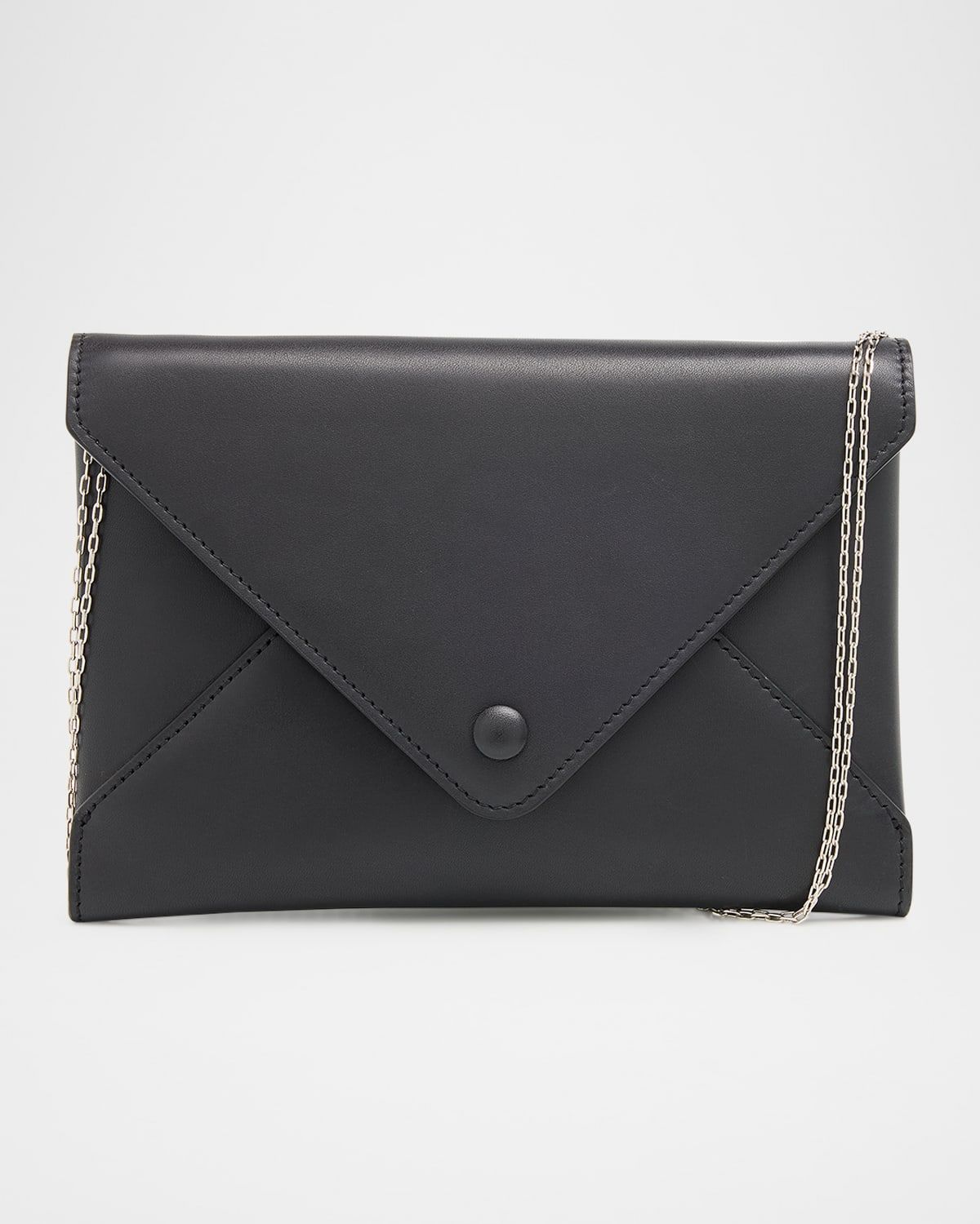 Leather Envelope Clutch with Strap