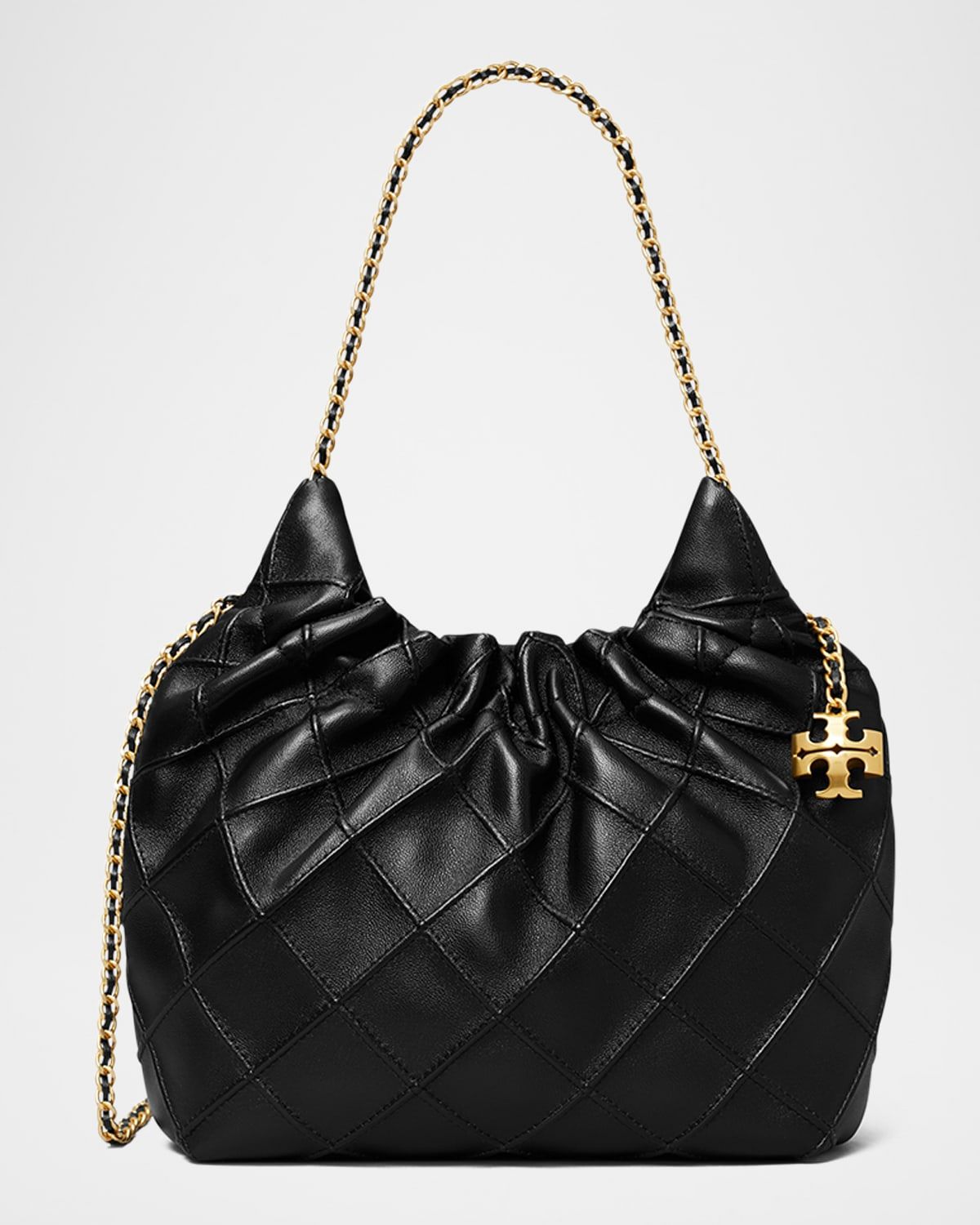 Fleming Mini Quilted Leather Hobo Bag