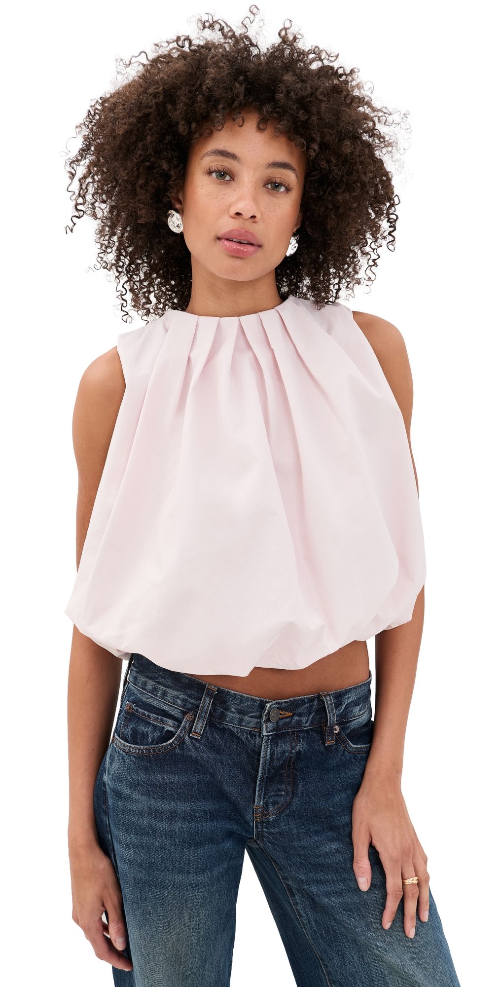 Lioness Beverly Bubble Top Soft Pink XS