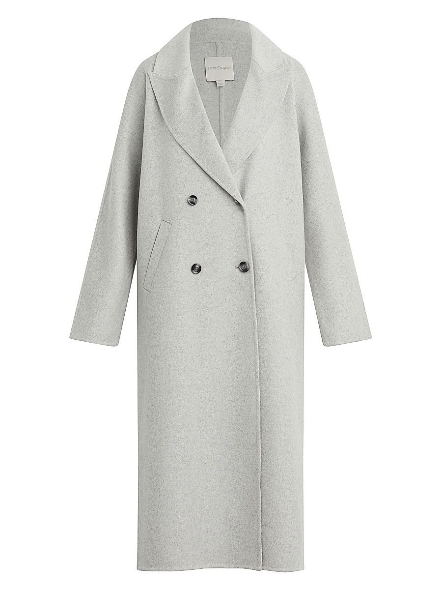 Women's The Luca Wool-Blend Coat - Light Gray - Size Large