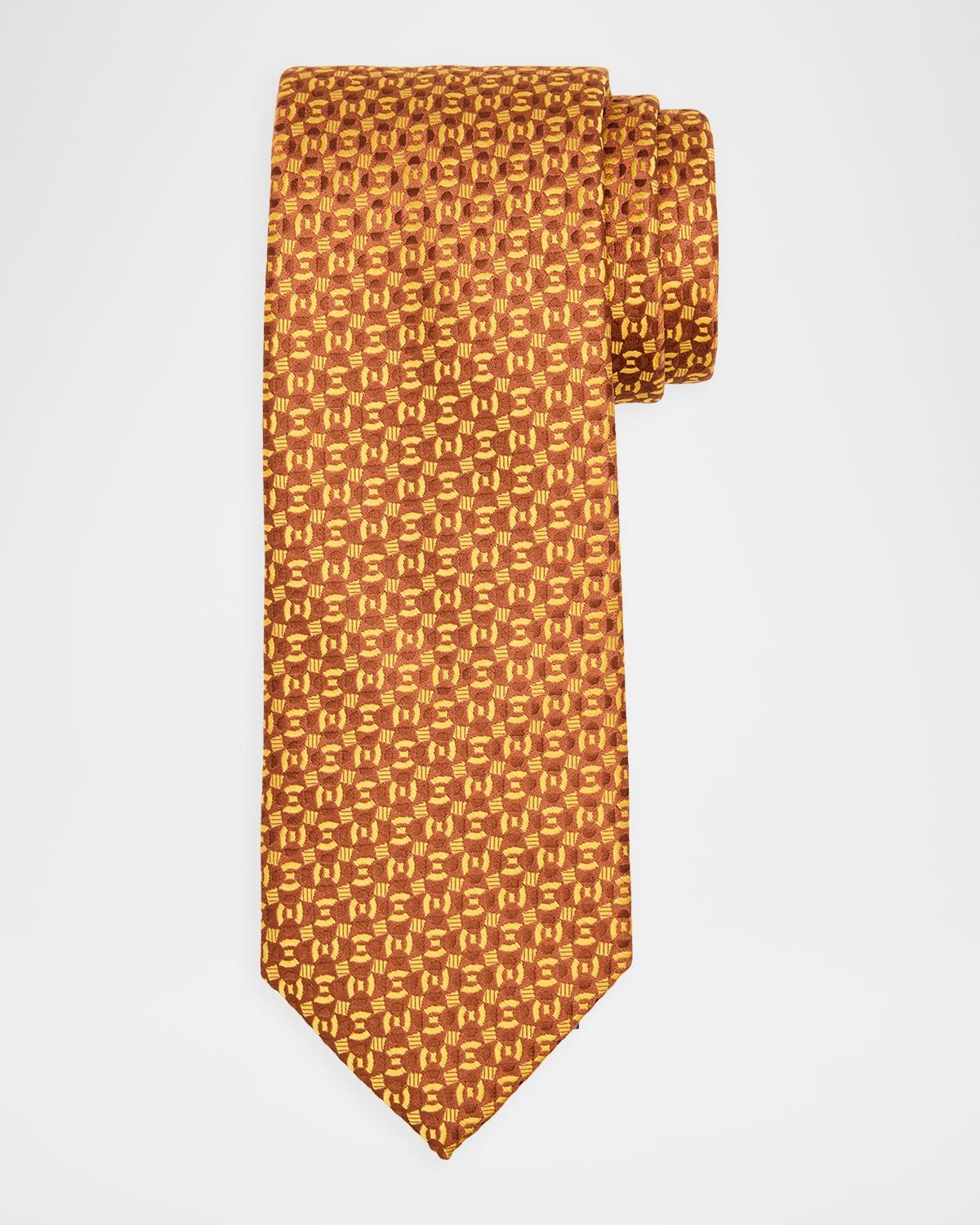 Men & apos;s Jacquard Woven Geometric Silk Tie