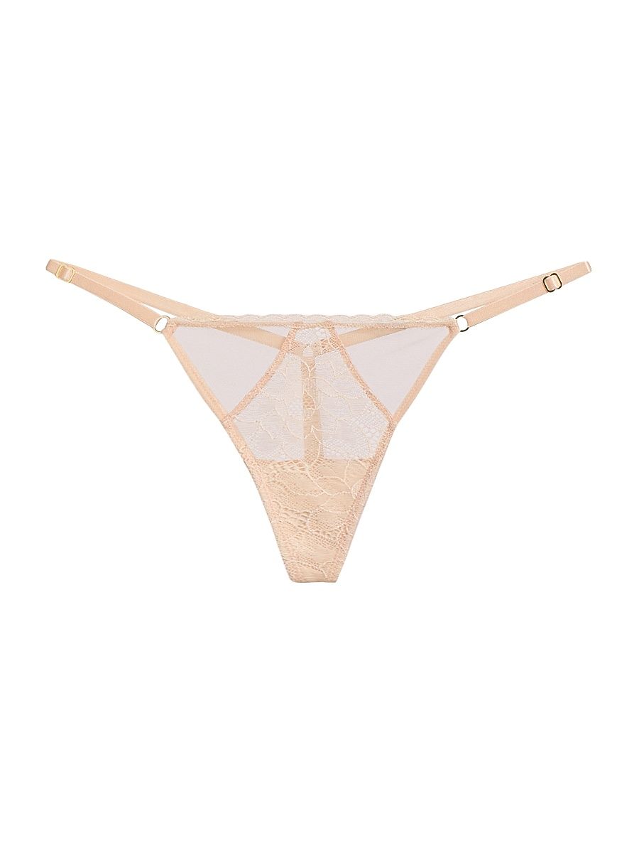 Women's Dahlia Lace G-String Thong - Blush - Size Large