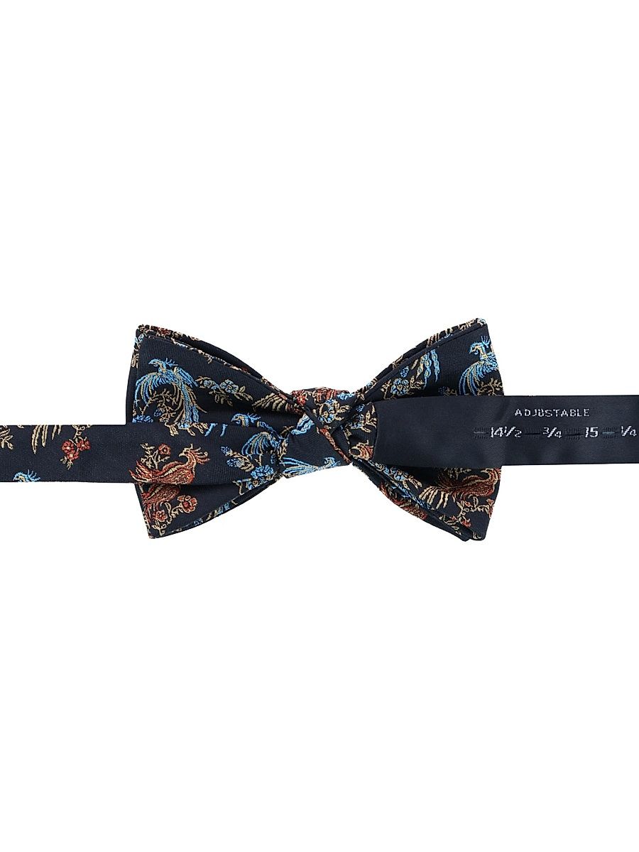 Men's Birds Of Prosperity Silk Bow Tie - Black