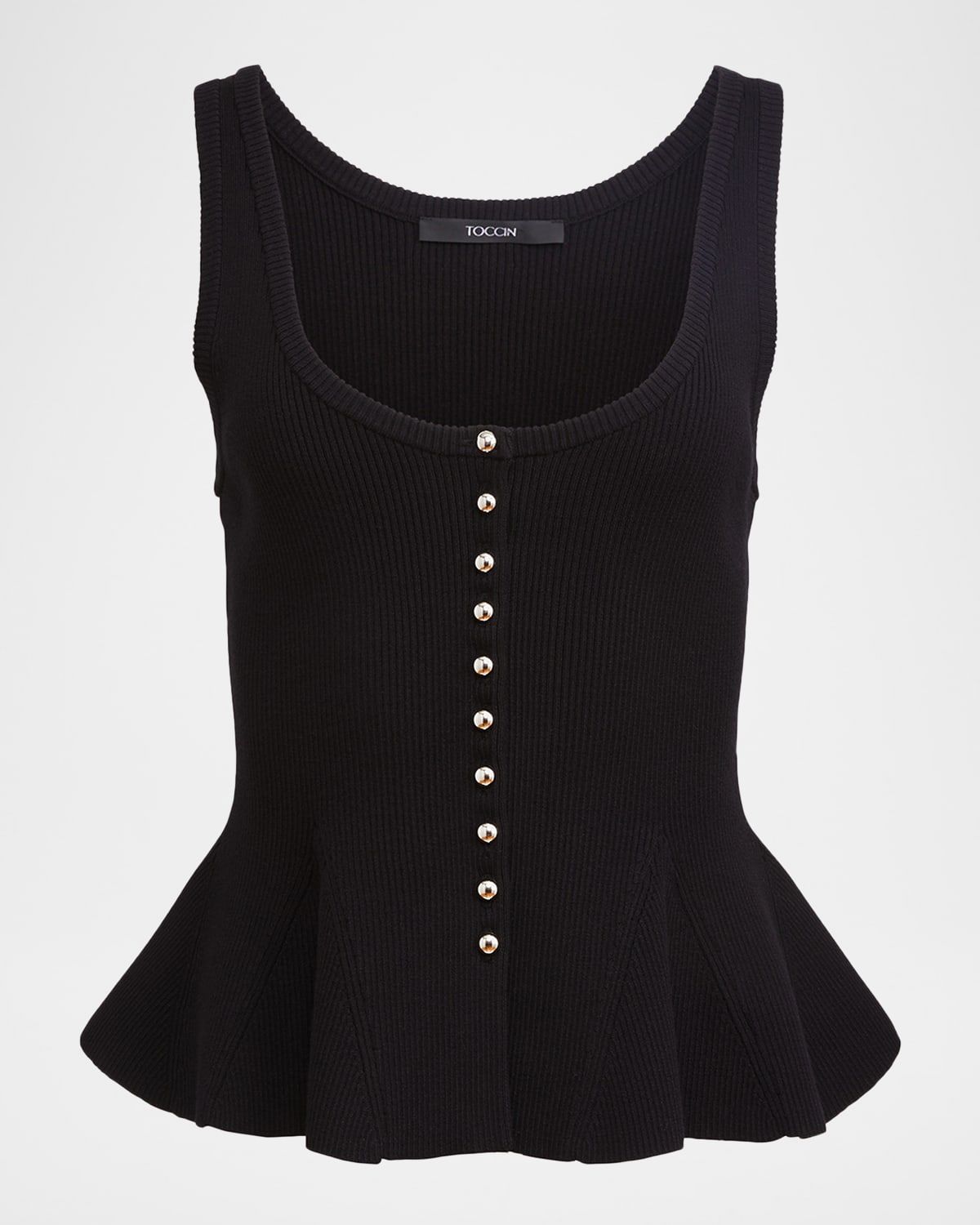 Eden Ribbed Peplum Tank Top