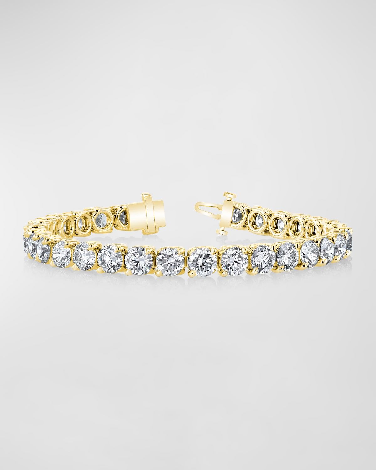 x Danielle Klein 18K Gold Round-Cut Diamond Buttercup Tennis Bracelet, 12.00tcw, 7"L