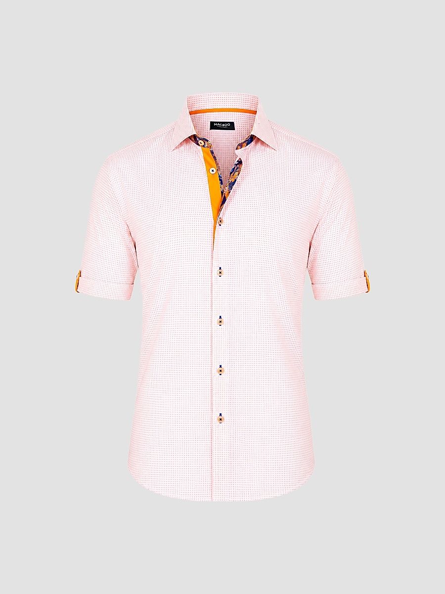 Men's Galileo Short Sleeve Shirt - Pink - Size XXXXL