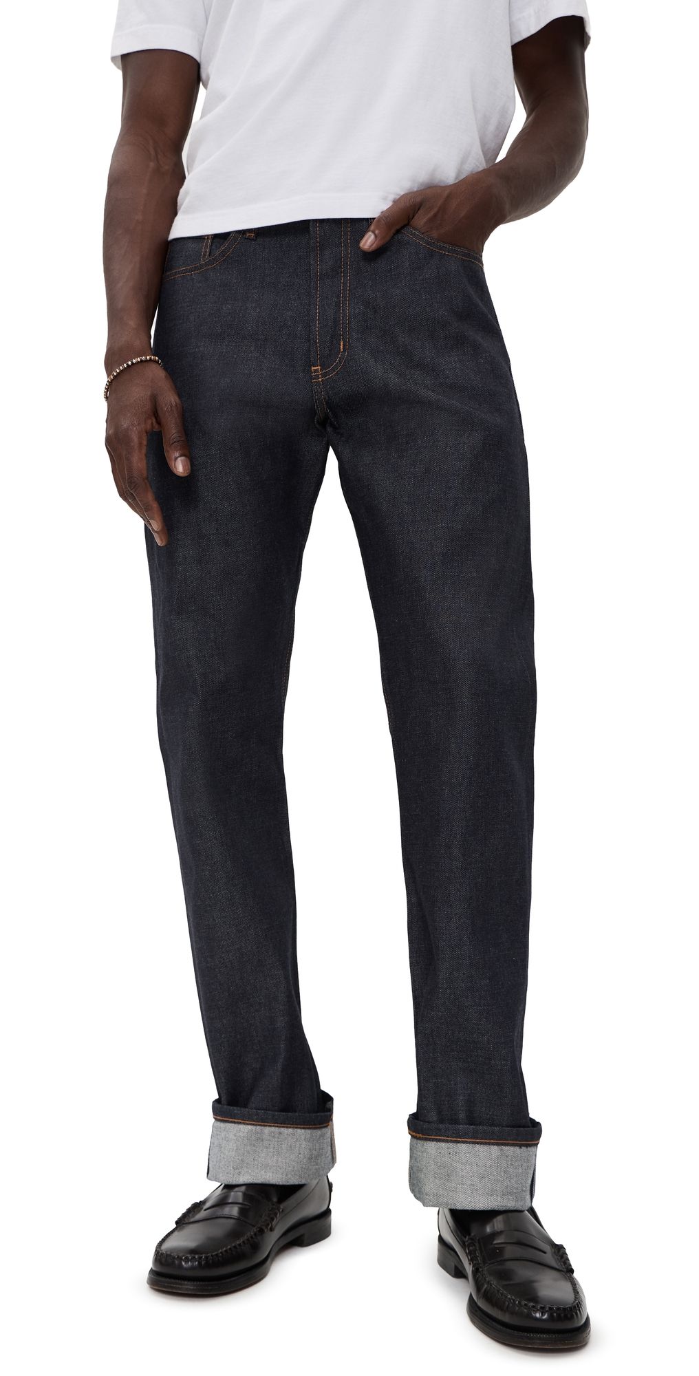 Naked & Famous Denim Dia De Los Muertos Selvedge True Guy Jeans Indigo 38