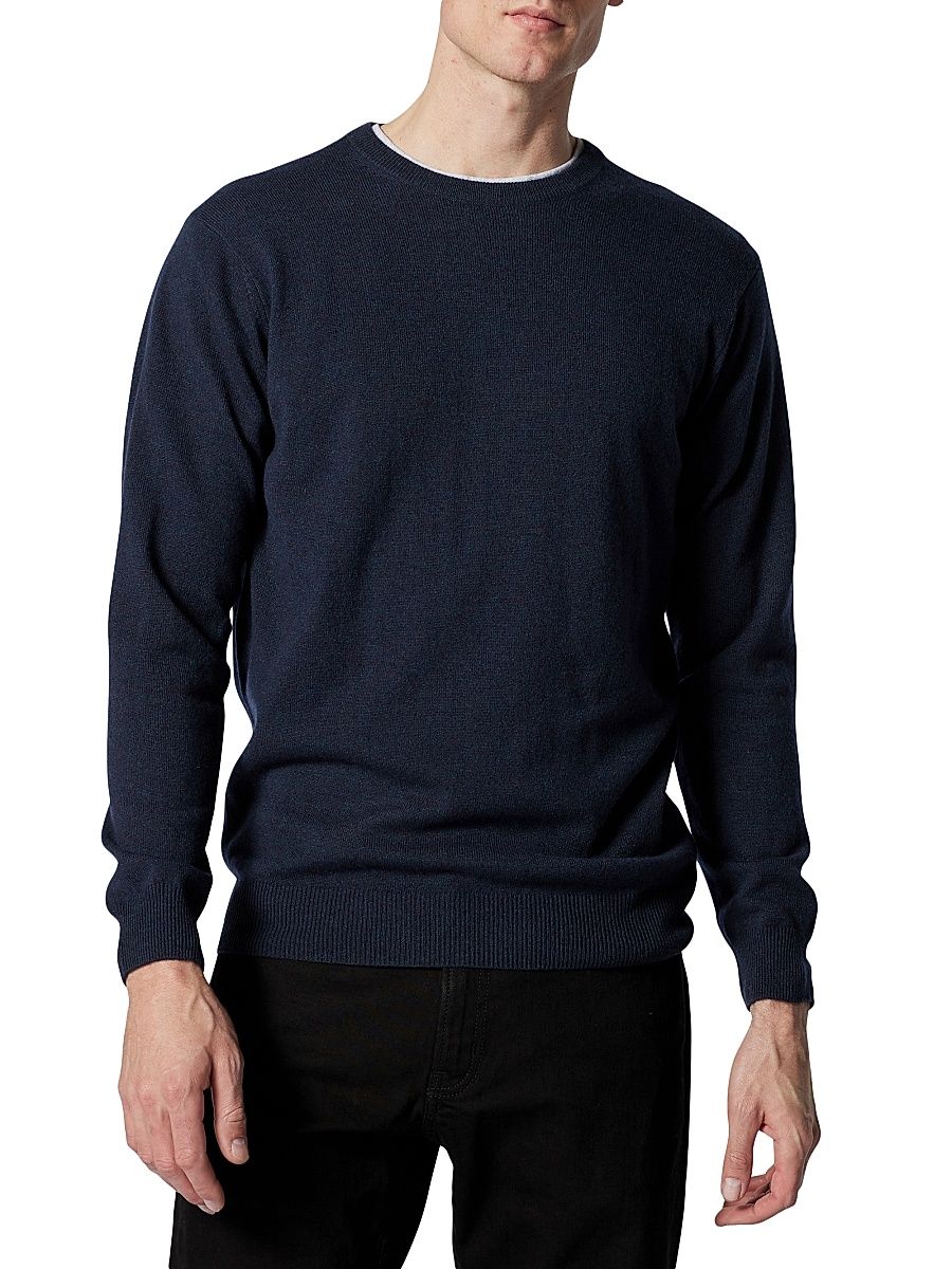Men's Queenstown Wool-Cashmere Sweater - Blue Granite - Size XXL