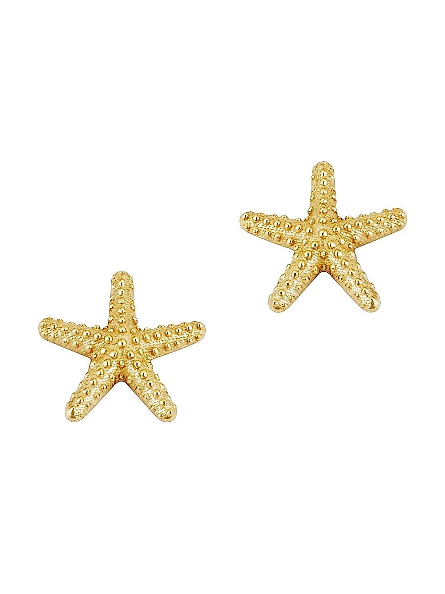 Women's 14K Yellow Gold Starfish Studs - Yellow Gold