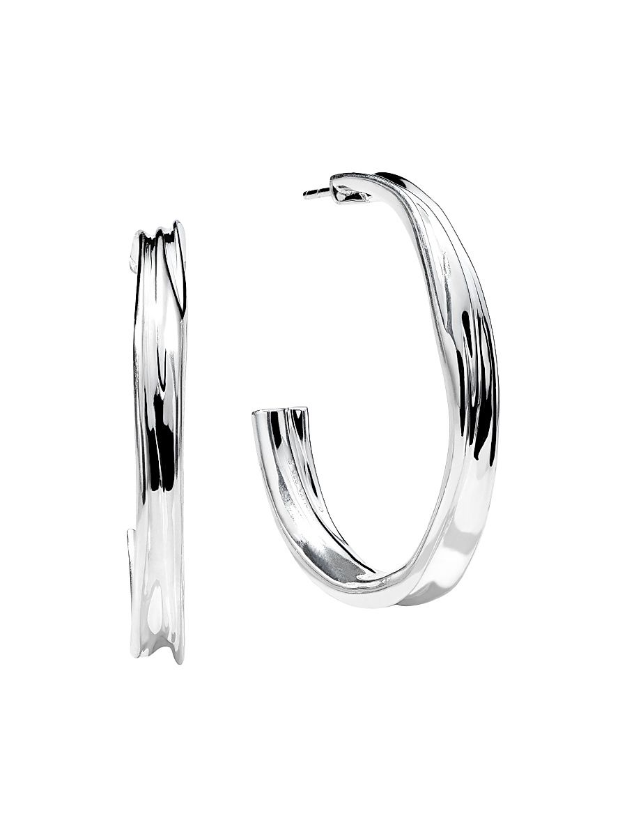 Women's Classico Crush Sterling Silver Hoop Earrings - Silver