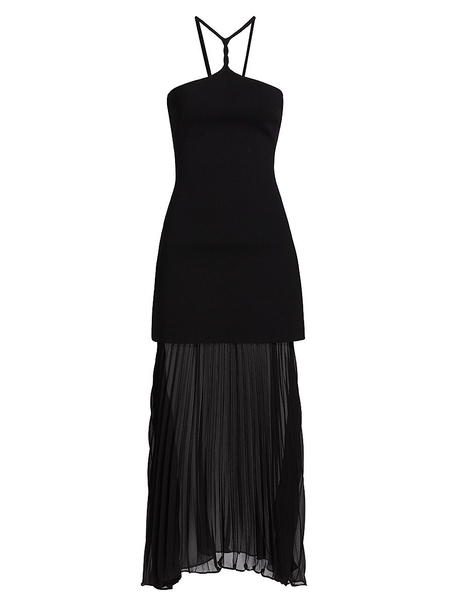 Women's Veta Halterneck Midi-Dress - Black - Size XL