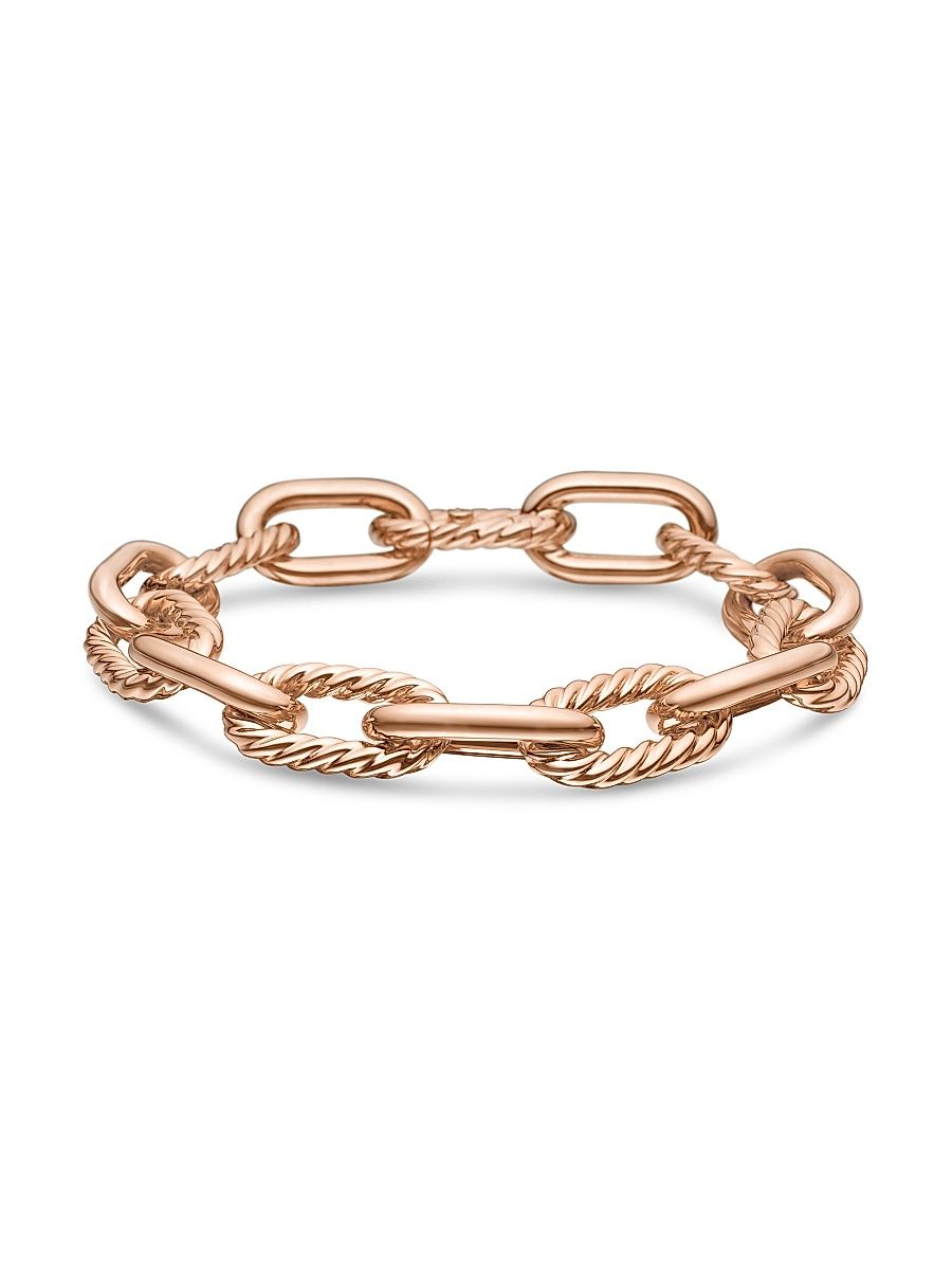 Women's DY Madison Chain Bracelet in 18K Rose Gold - Rose Gold - Size Small