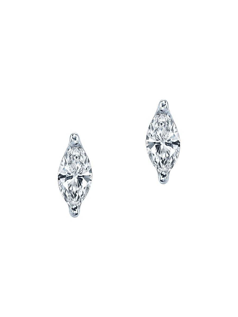 Women's 18K White Gold & 0.21 TCW Diamond Stud Earring - White Gold