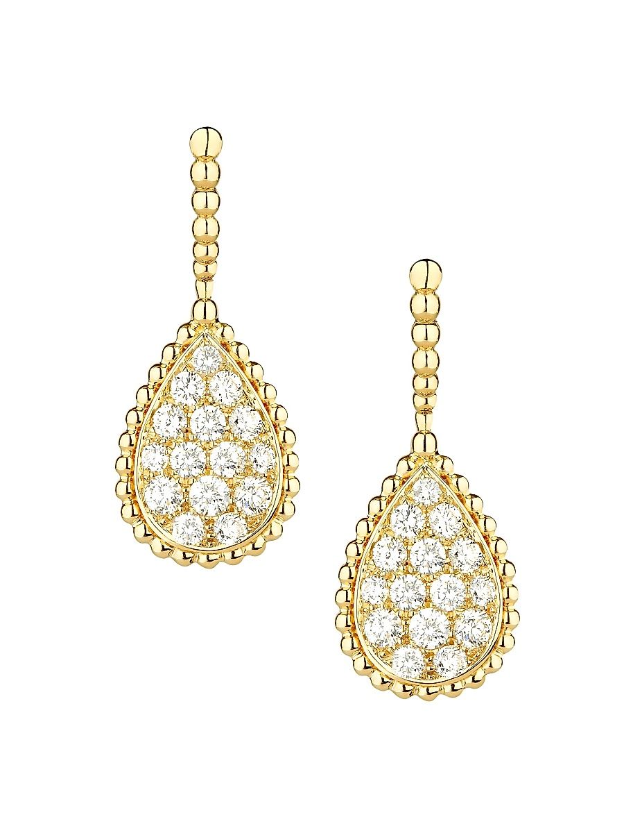 Women's Serpent Bohème 18K Yellow Gold & Diamond Sleeper Drop Earrings - Gold