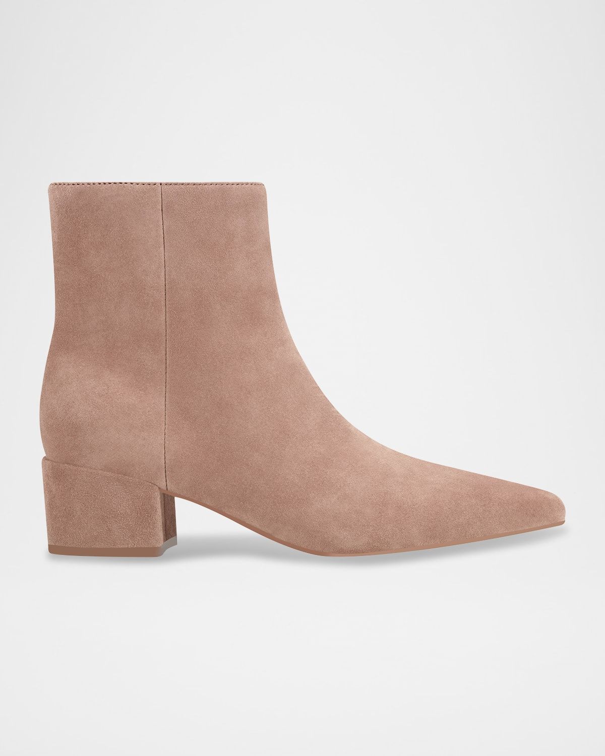 Leonna Leather Block-Heel Ankle Booties