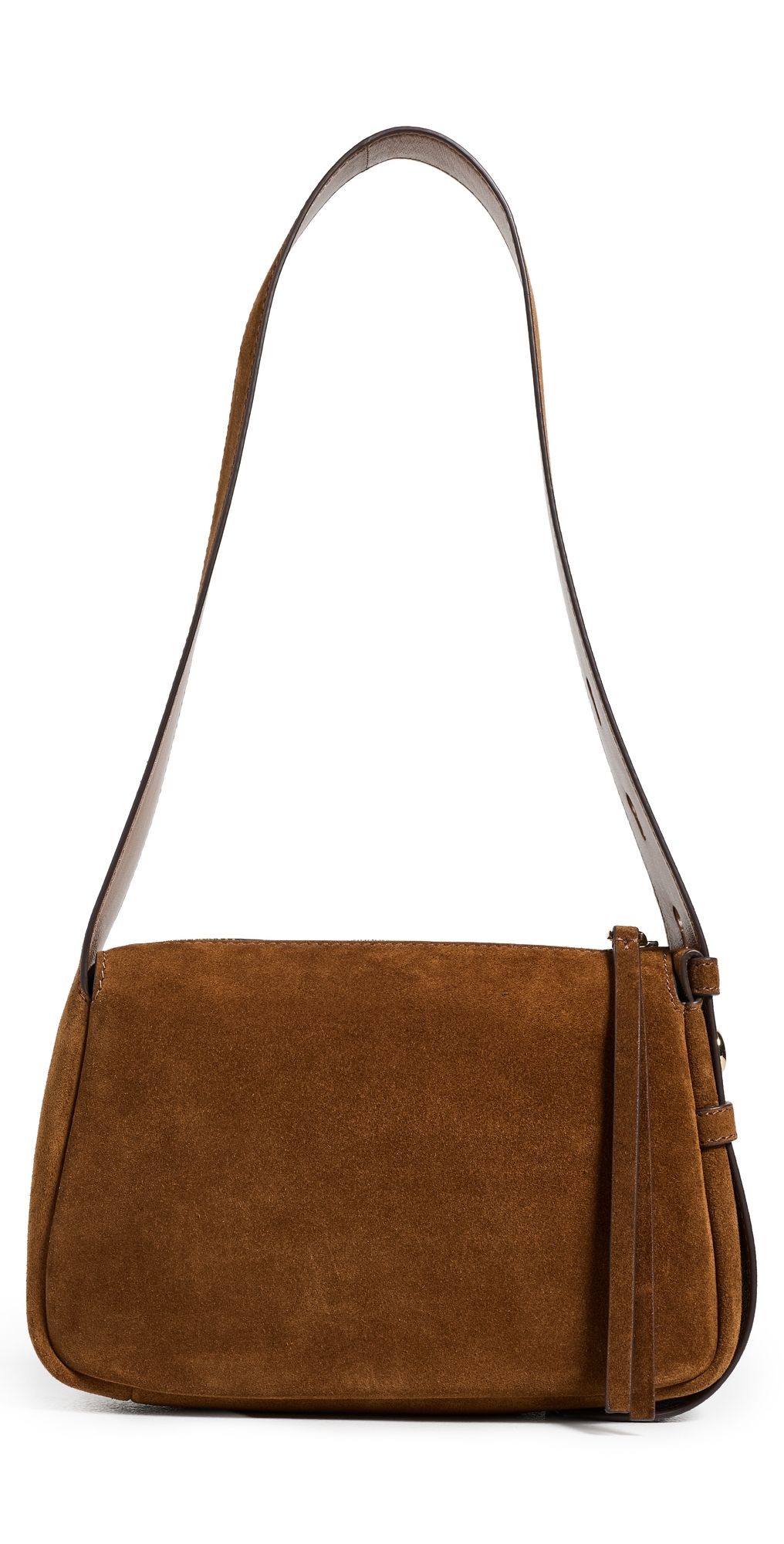 Tory Burch Romy Suede Small Shoulder Bag Caramel One Size