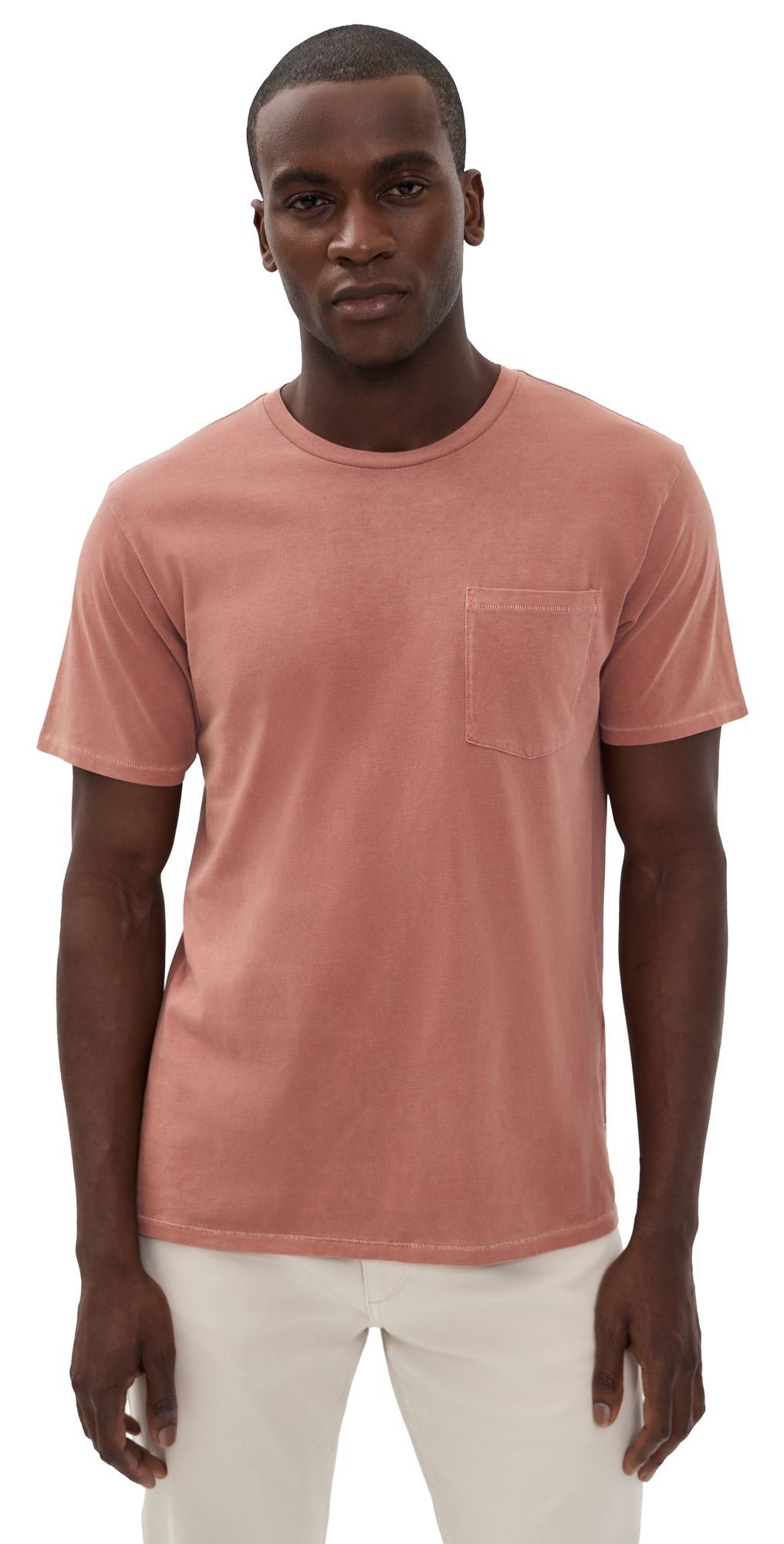 rag & bone Garment Dye Classic Pocket Tee Copper S