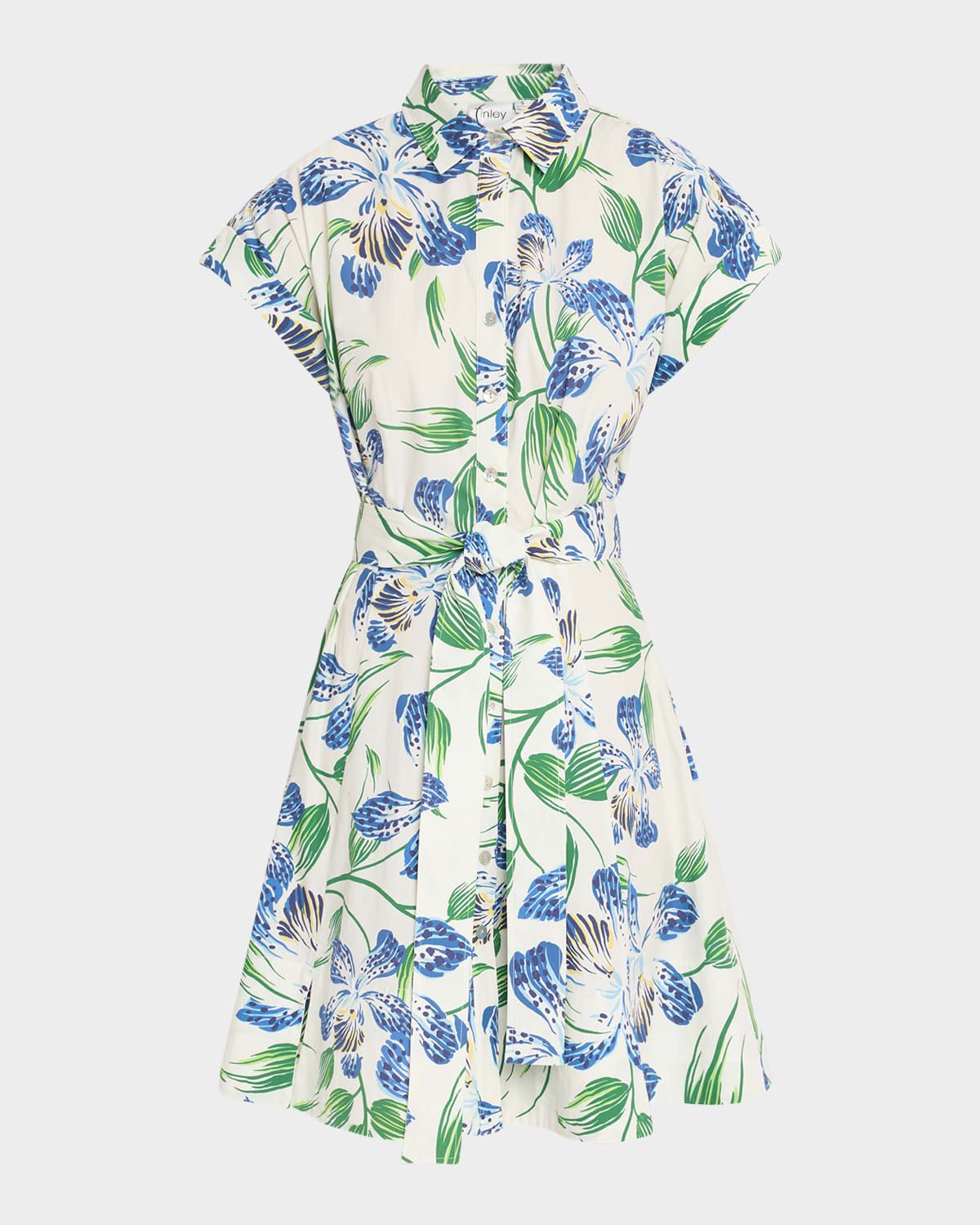 Chantal Floral-Print Cotton Shirtdress