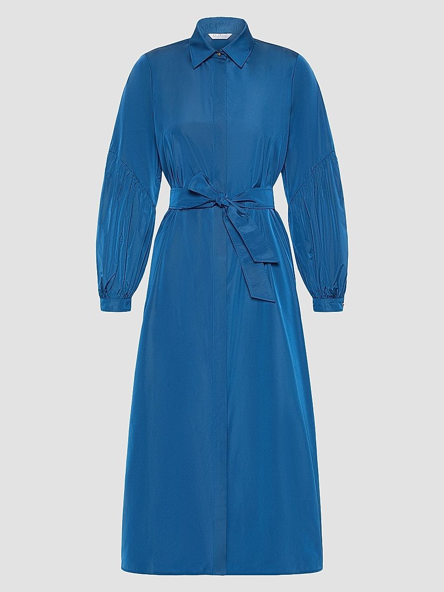 Women's Taffeta Shirt Dress - Navy - Size 16