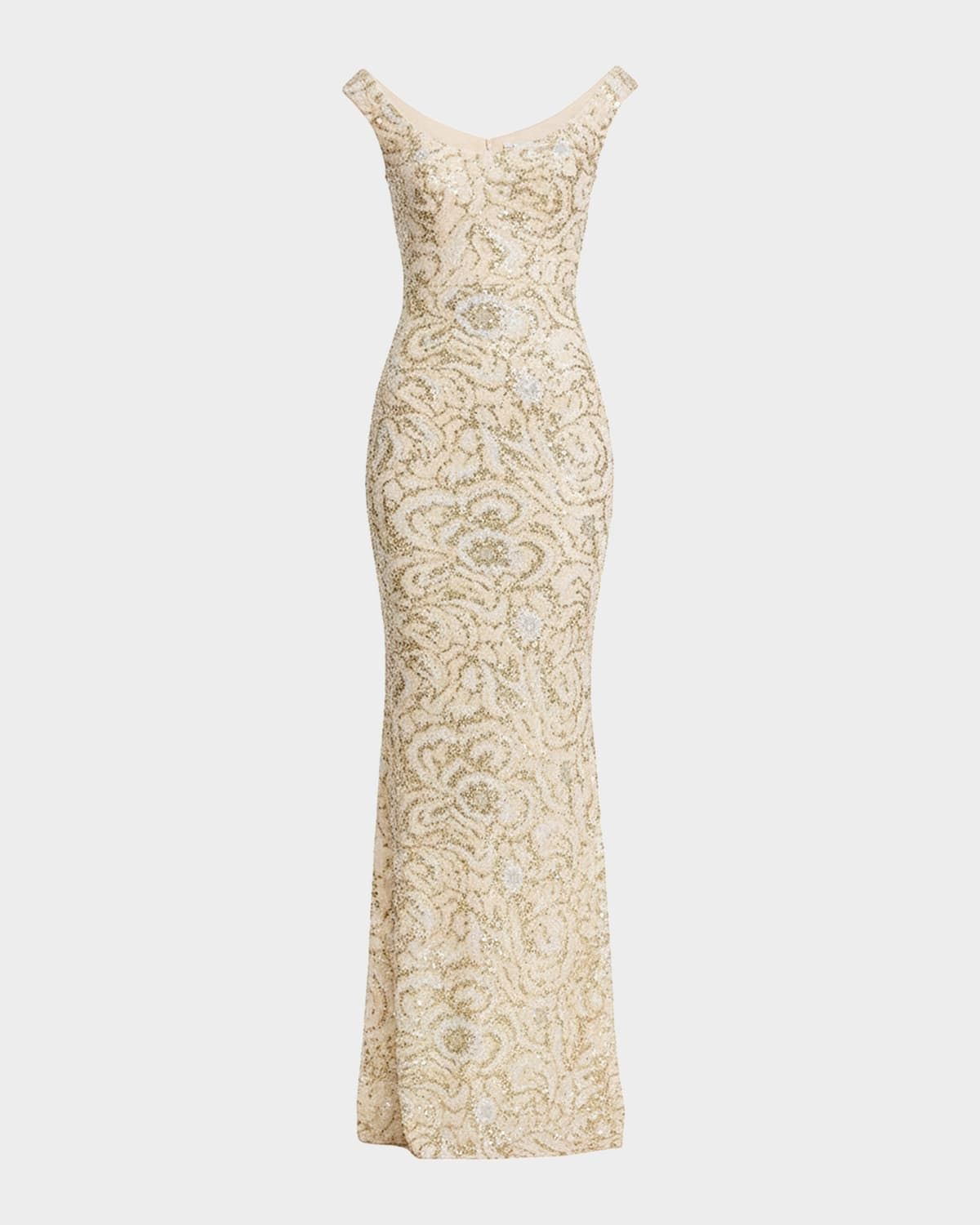 Josie Floral Sequin Mermaid Gown