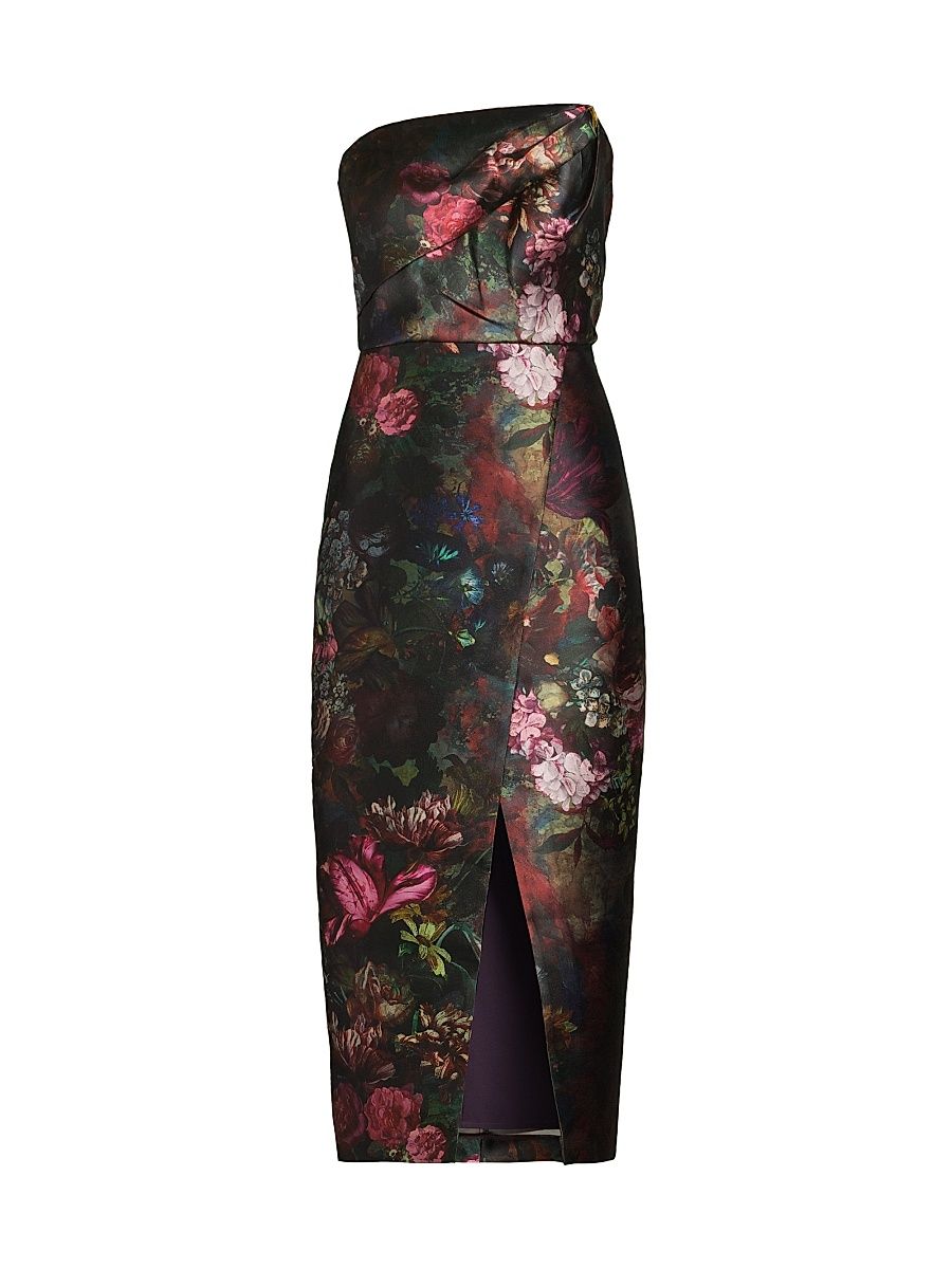 Women's Amelie Strapless Midi-Dress - Mulberry Multi - Size 18