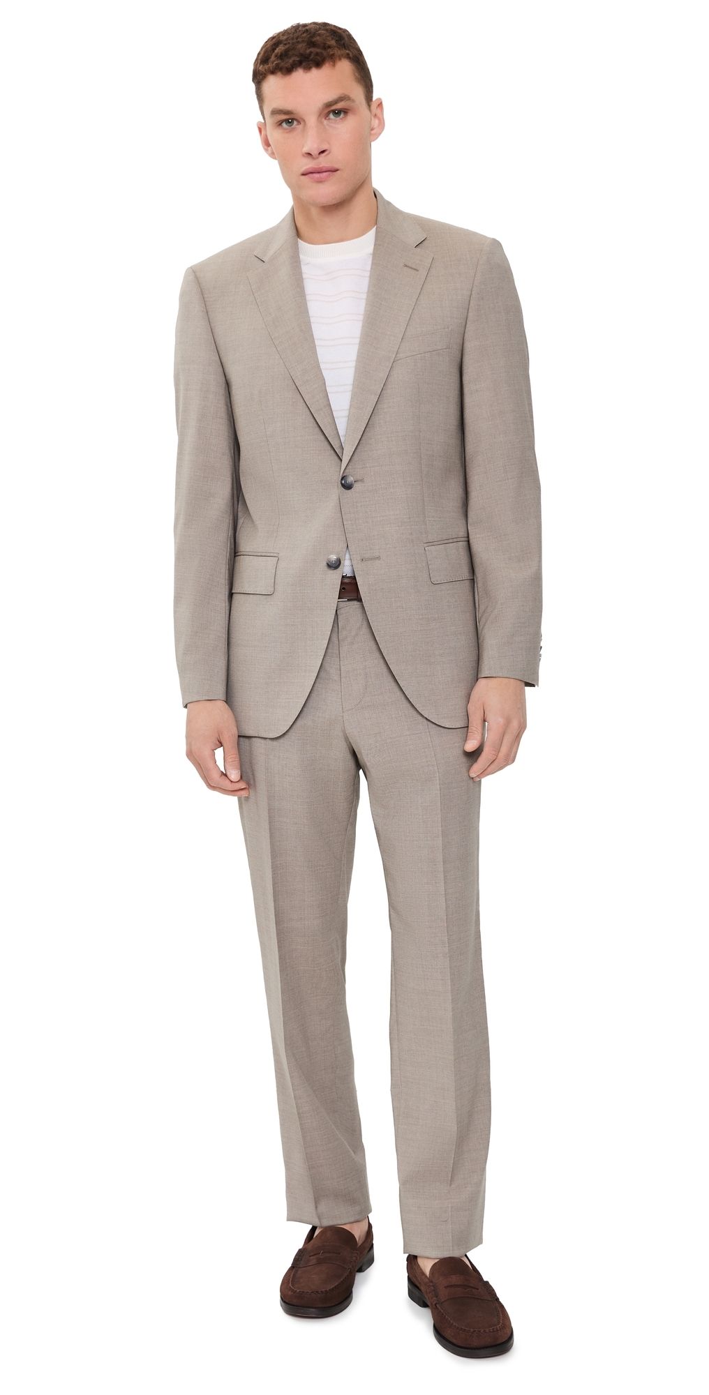 BOSS Jeckson Two-Piece Suit Dark Beige 42R