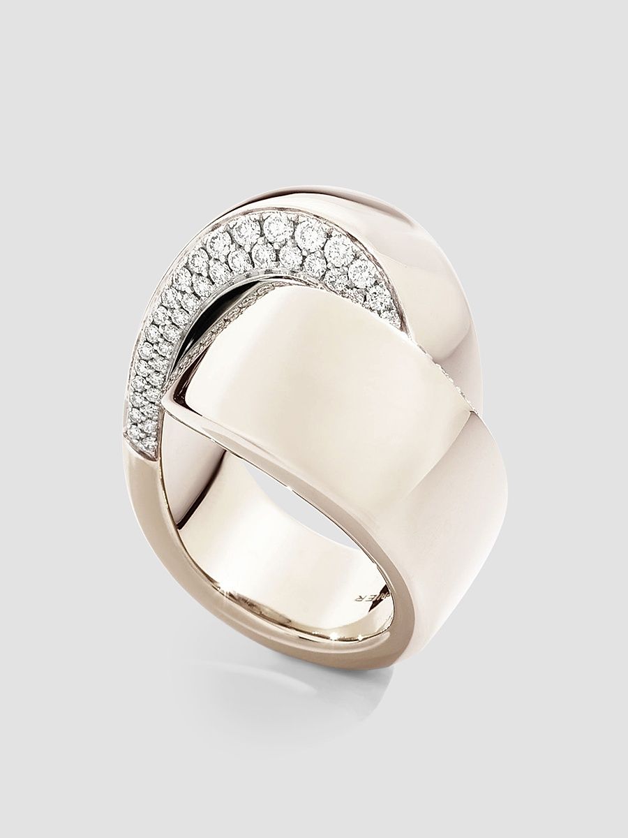 Women's Abbraccio 18K White Gold & 0.67 TCW Diamond Ring - White Gold - Size 7.25