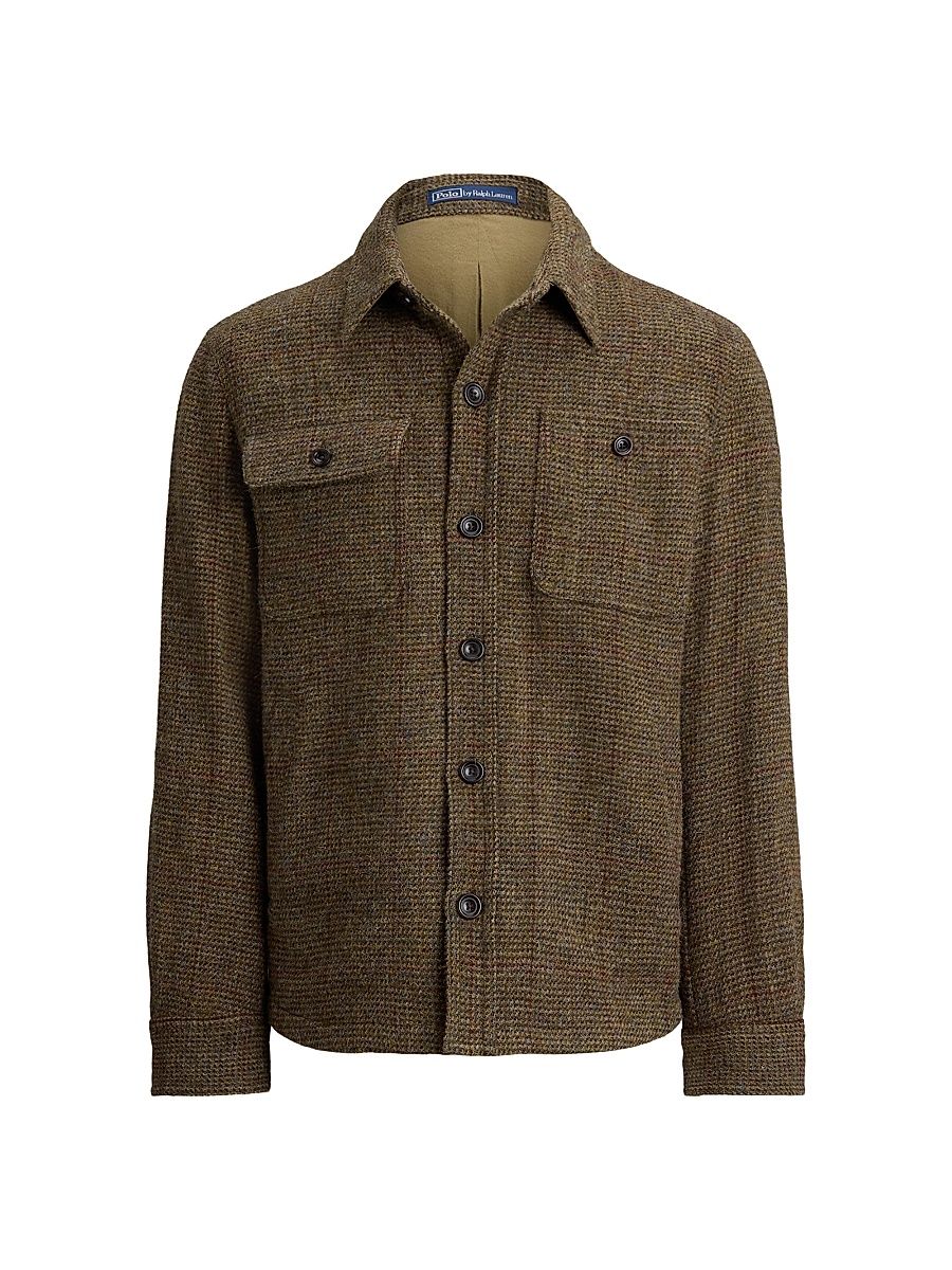 Men's Tailored Tick-Weave Wool Sport Coat - Sage Multi Burgundy - Size XXL